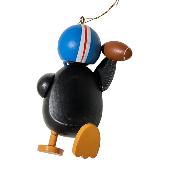 Vintage #1 Dad Football Penguin Christmas Ornament - Picture 3 of 3